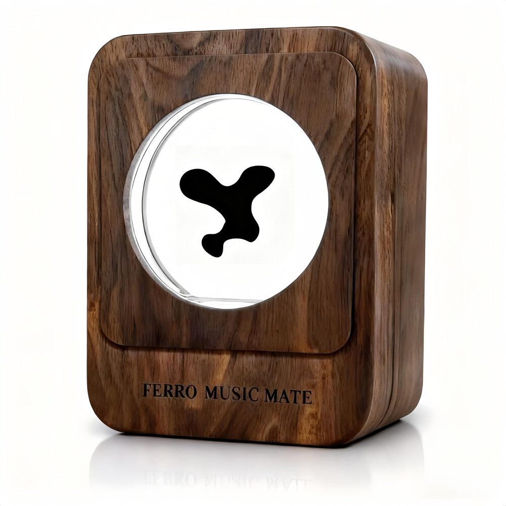 9690 Ferrofluid Sound Visualizer, Dancing Ferrofluid Music Mate, Walnut